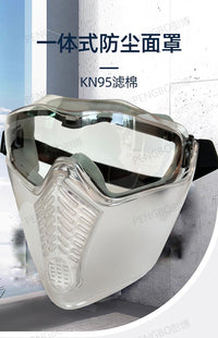 面罩全脸防护防工业粉尘过滤棉装修工地煤矿打磨吸吸防护工业眼罩