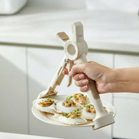 Silicone Dish Tongs Anti-Scald Heat-Resistant Plate Grabber Easy to Clean
