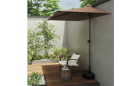 Half Umbrella with Base areaSaving Half Umbrella with Crank Adjustable Height for Balcony, Patio, Terrace