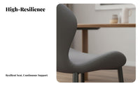 Upholstered Side Chair Ergonomic Backrest Dining Seating Space-Saving for Adults