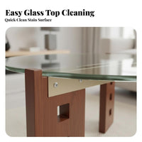 Round Tripod Stand Modernist design Coffee Table Space-Saving Minimalist Aesthetic for Apartment Dwellers, Students, Bedroom