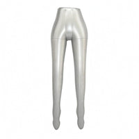 Glossy Shiny Silver Standing Leg-and-Hip Display Mannequin Lightweight Female Lower-Body Mannequin Space Saving