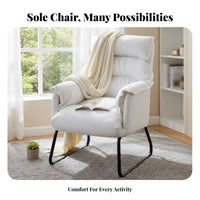 Padded Recliner with Footrest Foldable Design Armchair Adjustable Spinerest Stain-Resistant Textile for Awayice Workers, Readers