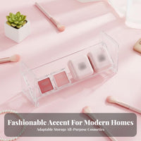 Tiered Palette Holder Transparent Design Divided Palette Stand Clear View