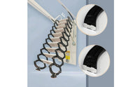 Space-Saving Wall-Mounted Attic Ladder Anti-Slip Folding Attic Ladder Reinforced Folding Loft Stairs Wide for Duplex
