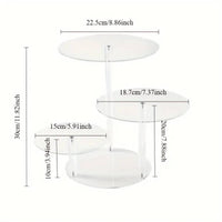 3-Tier Acrylic Cake Stand Easy Assembly Serving Ware for Weddings, Birthdays