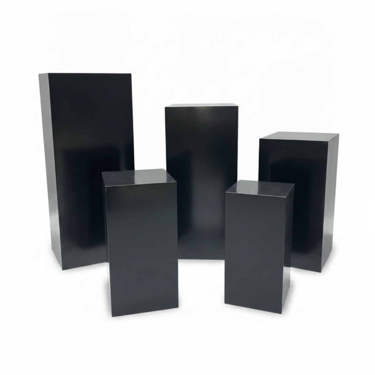 5 Pieces Cake Pedestal Stand Different Heights Dessert Display Stand Solid-Sided Event Decor for Wedding Reception