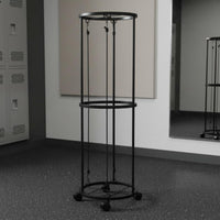3 Tier Sphere Storage Rack Sturdy Construction Upright Sphere Storage Rack Freestanding Roundball Stand Easy Assembly