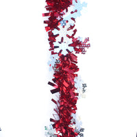 Christmas Tinsel Garland with Snowflake Design for Party and Wedding Decoration