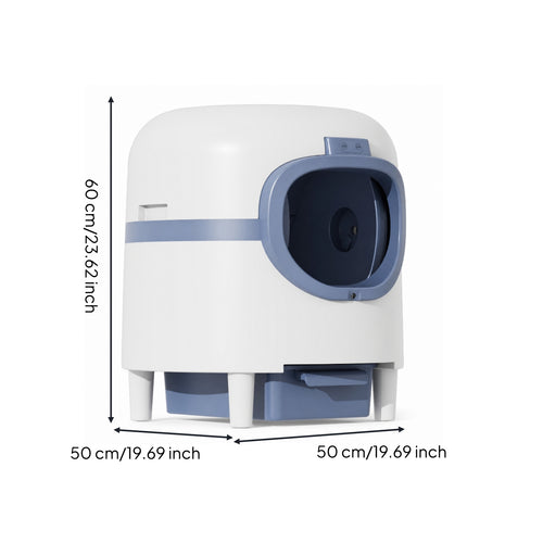 Pull-out Automatic Litter Box Low-Entry Enclosed Litter Box Large Pet Furniture for Cats, Multi-Cat Households, Living Room, Apartment
