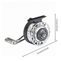 Two-Modefunction Ice Fishing Reel Perforated Raft Fishing Reel Metal Compact