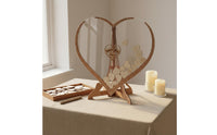 Wedding Heart Drop Box Decorative Heart Drop Box Cut Rustic Wooden Guestbook for Couples, Ceremony Table