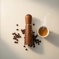 Industrial Stirrer Espresso Tool Coffee Stirrer Needle Distributor Crafted from Stainless Steel with Wooden Base for Consistent Grounds Distribution Suitable for Home Cafe Office