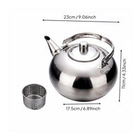 Stainless Steel Teapot Easy to Clean Teapot with Strainer Thickened Tableware for Restaurant