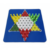 Chinese Chessboard Multiplayer Chinese Checkers Chessboard Educational Rubber Mat for Kids, Family, Travel