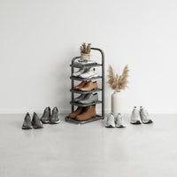 Narrow Shoe Rack Space-Saving Multi-Tier Shoe Shelf Foldable for Closet, Renters