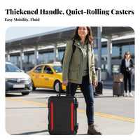 Wheeled Hard Case with Foam Shockproof Rolling Flight Chest Padlockable
