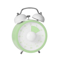Tabletop Twin-Bell Timer Retro-Style Mechanical Timer with Bells Portable Small for Study