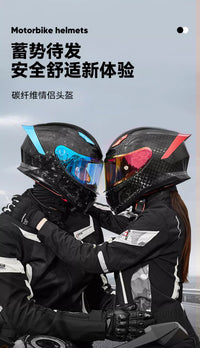 Carbon Fiber Motorcycle Helmet Full Face Unisex All-Season 3C Certified