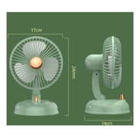 Retro Mini Fan Compact USB Rechargeable Fan Long Battery Life for Office Workers