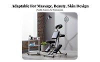 1 Piece Permanent Makeup Chair Foldable Portable Massage Chair Lightweight Professional Furniture Dense Foam Padding Ergonomic Structure Suitable for Estheticians Beauty Salon Medical Facility Studio
