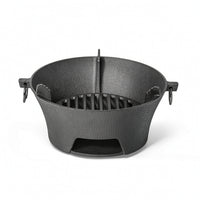 Cast Iron Briquette Burner Textured Briquette Burner with Clamp Tabletop Grill for Tea Lovers
