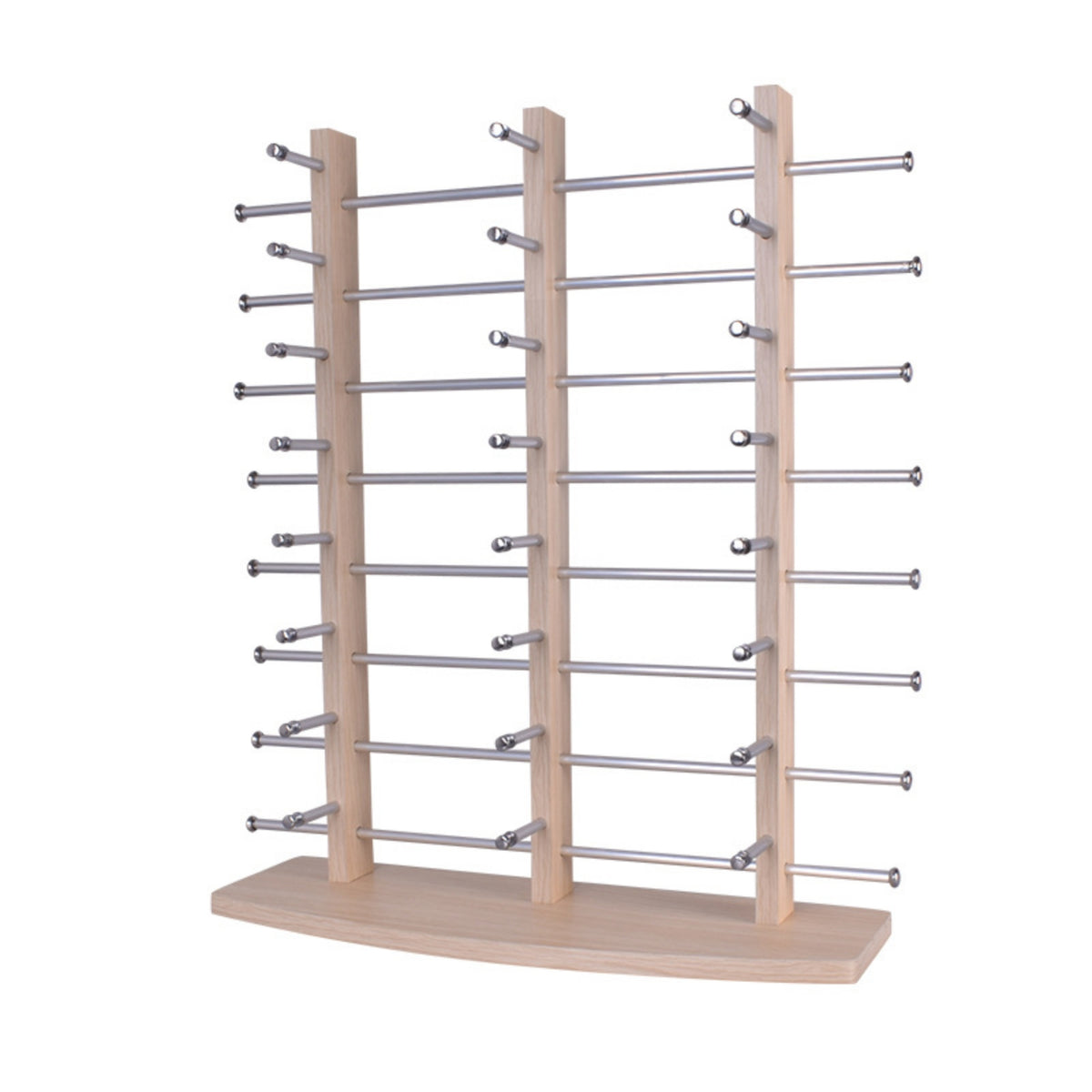 Countertop Eyeglass Display Rack Desktop Eyewear Display with Wooden Base Open-Design Sunglass Holder Stand Easy Access for Retailers, Collectors, Optical Shops