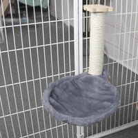 猫笼兔兔固定实木猫爪柱麻绳猫窝猫咪兜猫爬架DIY猫布兜磨爪蹭毛 猫勺窝灰-直径35cm约-大
