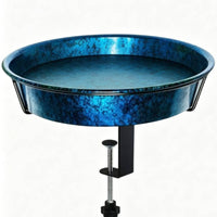 Clamp-on Bird Bath 11.5-Inch Diameter Outdoor Decor Space Saving