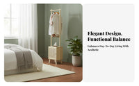Freestanding Outfit Organizer Floor-Standing Design for Foyer, Guest Room, Women