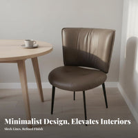 Minimalist Design Upholstered Side Chair Nordic Design Padded Accent Chair Supportive Backrest Home Furniture Comfortable Cushion for Homeowners, Interior Decorators, Restaurant Owners, Dining Room, Bedroom