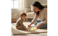 Sensory Wooden Mirror with Knob Interactive Montessori Mirror Toy Child-Friendly for Baby