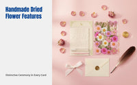 Romantic Envelope & Letter Paper Set, Dried Flower Card, Handwritten Note, Gift for Girlfriend, Birthday, Proposal