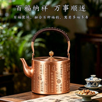 Wholesale Copper Kettle for Boiling Water, Home Large Capacity Handmade Pure Purple Copper Tea Pot