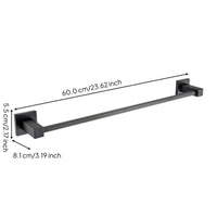Matte Black Bathroom Accessories Set, No-Drill, Wall Mounted