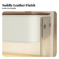Illuminated Nightstand with Wireless Charging Integrated light-emitting diode Lighting for Adults