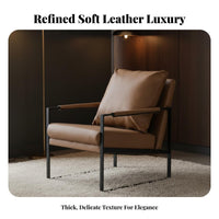 Upholstered Armchair with Metal Frame Light Luxury with Design Cafe Seating Easy to Clean Ergonomic Design for Coffee Shop