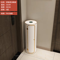 旋转鞋柜家用门口2025新款爆款入户玄关进门钢制圆形多层消毒鞋架 舒格思32直径120CM带门 消毒款 整装