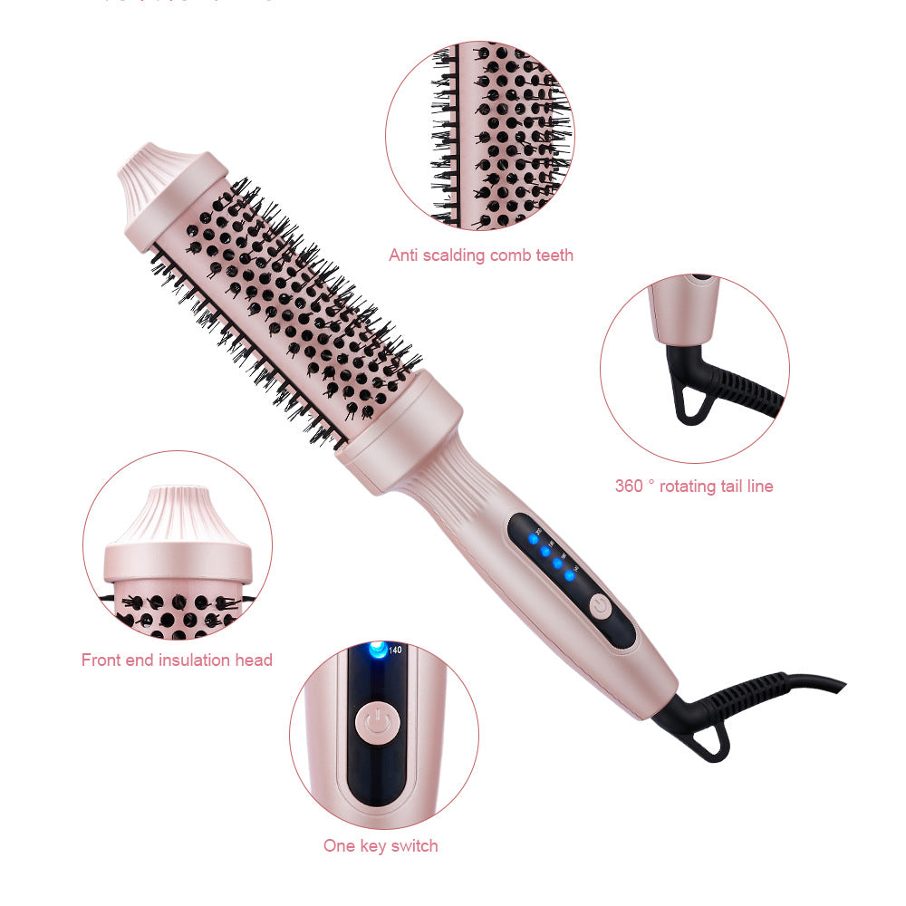 Electric Hair Straightener and Curler Comb with Adjustable Temperature