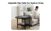 With casters Rolling Side Table Multi-Functional Foldable Wooden Trolley Space-Saving Indoor Furniture Vintage design for Apartment Dwellers, Entertainers, Living Room, Small Spaces, Bedroom, Kitchen
