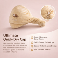 Super Absorbent Coral Fleece Towel Wrap for Women, Pineapple Style Quick Dry Cap, Ladies Bath Turban for Wet Head After Shower