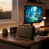 Console Case with Compartments Large Capacity Hard Case with Shoulder Strap Sturdy for Commuters