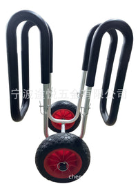 厂家供应铝制单冲浪板拖车海洋舟拖车独木舟拖车架