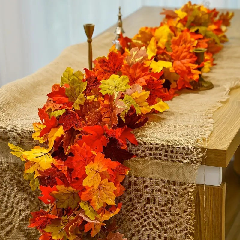 Autumn Maple Leaf Vine Decoration for Thanksgiving Harvest Festival