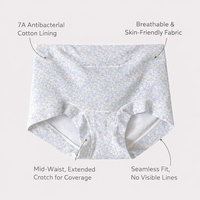 Underwear Women Boy Shorts with 100% Gusset and Advanced Treatment, Breathable Ladies Knickers for Everyday Wear