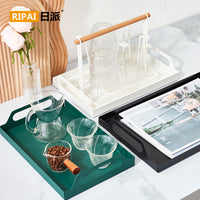 Metal Square Storage Tray for Tea Set and Cup Drying