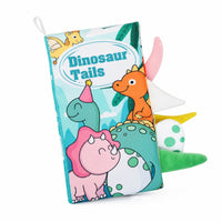 Bilingual Baby Cloth Book with Tails Tactile Sensory Book with Tails Crinkly Bite-safeSafe for Infants, Tummy Time