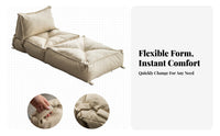 Transformable Sleeper Chair Foldable Design Transformable Armchair Bed Versatile Minimalist Design for Students, Guests