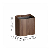 Wood Grain Trash Can Black Liner Wastebasket