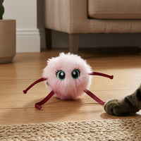 Automatic Cat Ball Toy Dangling Legs Fuzzy Cat Toy Ball Cartoon Eyes